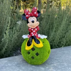 Disney 10" Stone Minnie Mouse Sitting On Flocked Ball Garden Statue -Disney GUEST 0ff0aefb b424 40a1 97d9 79228269e62c