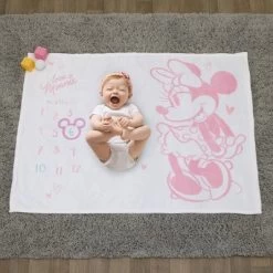 Disney Minnie Mouse Super Soft Milestone Baby Blanket -Disney GUEST 2440380a f522 4891 b411 c6da61518e32