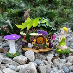Disney Tinker Bell Miniature Resin Garden Set With Solar Tree House -Disney GUEST 28e14884 0301 45a0 b322 10cfe84acb6c