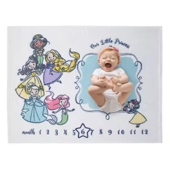 Disney Princess Super Soft Milestone Baby Blanket
