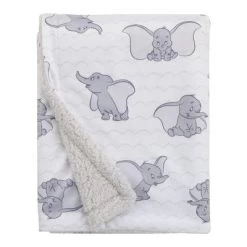 Disney Dumbo Super Soft Baby Reversible Blanket With Sherpa Back