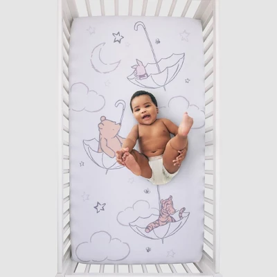 Disney Baby Winnie The Pooh Photo Op Fitted Crib Sheet - Ivory/Tan/White 4 Disney Baby Winnie The Pooh Photo Op Fitted Crib Sheet - Ivory/Tan/White - Image 2