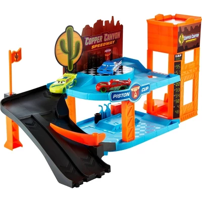 Disney And Pixar Cars Glow Racers Copper Canyon Glowing Garage Playset 3 Disney And Pixar Cars Glow Racers Copper Canyon Glowing Garage Playset