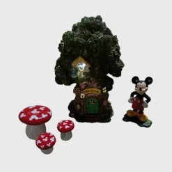 Disney Mickey Mouse Miniature Resin Garden Set With Solar Tree House -Disney GUEST ae5e7efe dc10 4e49 9539 bfee8ad42cc4