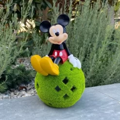 Disney 10" Stone Mickey Mouse Sitting On Flocked Ball Garden Statue -Disney GUEST b74f5206 4856 426b a73c 603c3c7e4ba4