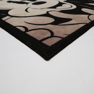 Disney Mickey Mouse Classic Black & White Rug (54"x54") 3 Disney Mickey Mouse Classic Black & White Rug (54"x54")