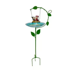 Disney 28" Mickey And Minnie Mouse Resin Birdbath Stake