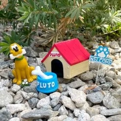 Disney 4pc Polyester/Stone Pluto Miniature Garden Set -Disney GUEST e2016581 521e 4c17 b0a0 981883ab9790