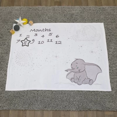 Disney Dumbo Super Soft Milestone Baby Blanket 6 Disney Dumbo Super Soft Milestone Baby Blanket - Image 4