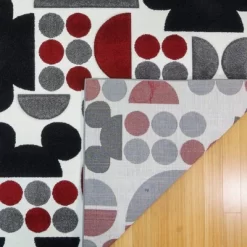 Disney Mickey Mouse Encore 5'3"x7' Indoor Spheres Area Rug Red/Black/Gray -Disney GUEST e2fe4757 832f 4cd6 a087 3c3d4ba4d366